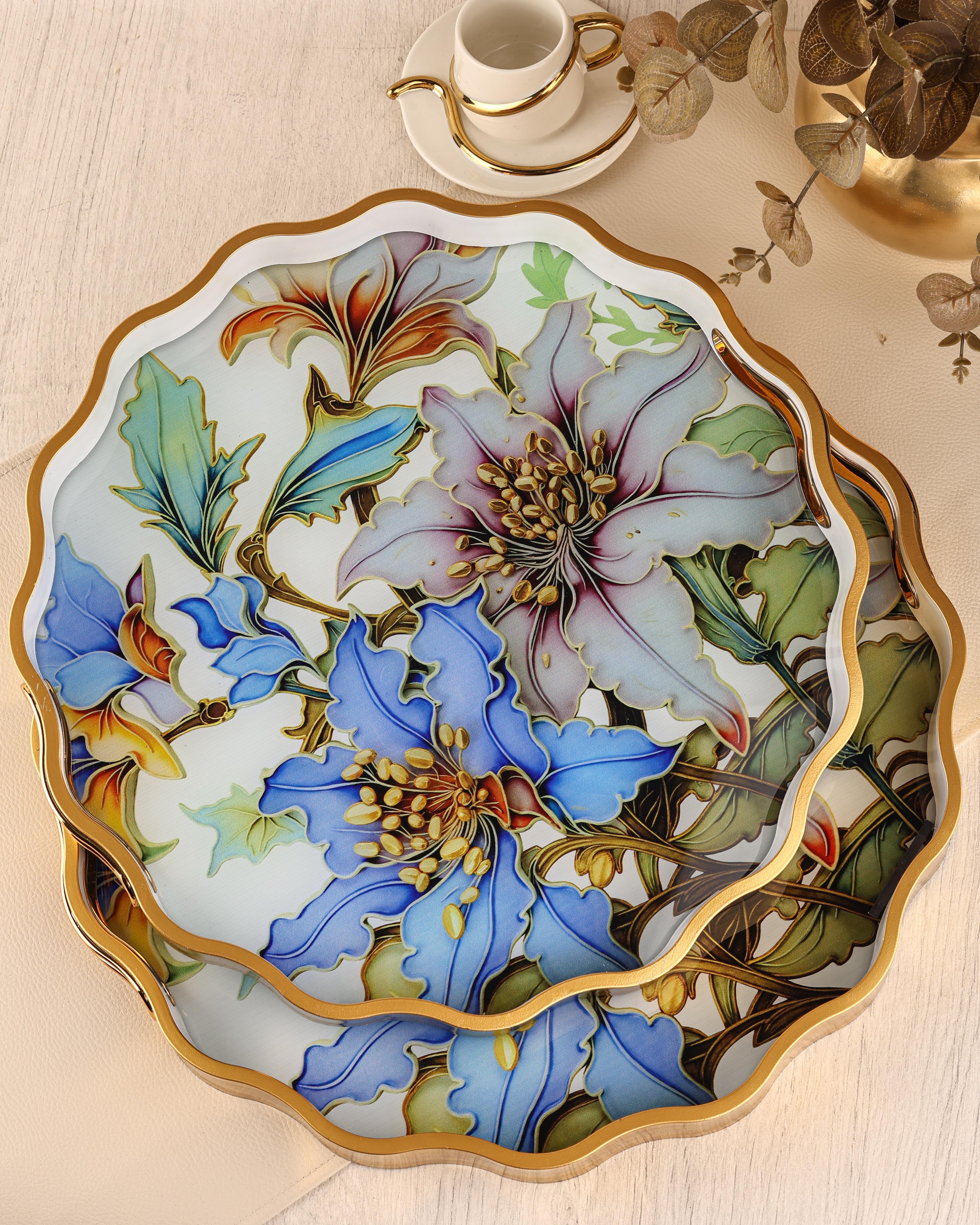 ROYAL CHARME-SARISSA 2'Lİ DEKORATİF TEPSİ