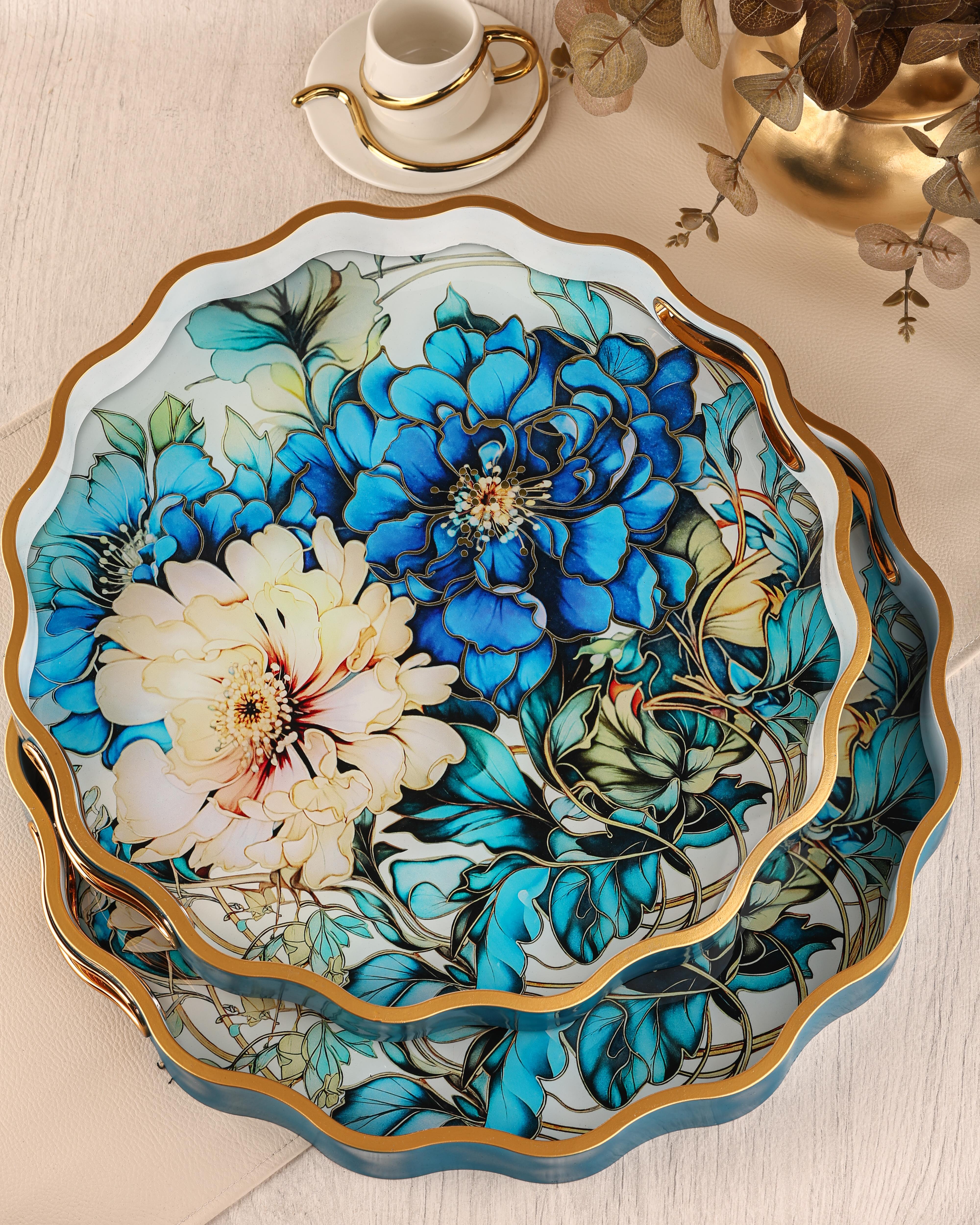 ROYAL CHARME-SARISSA 2'Lİ DEKORATİF TEPSİ