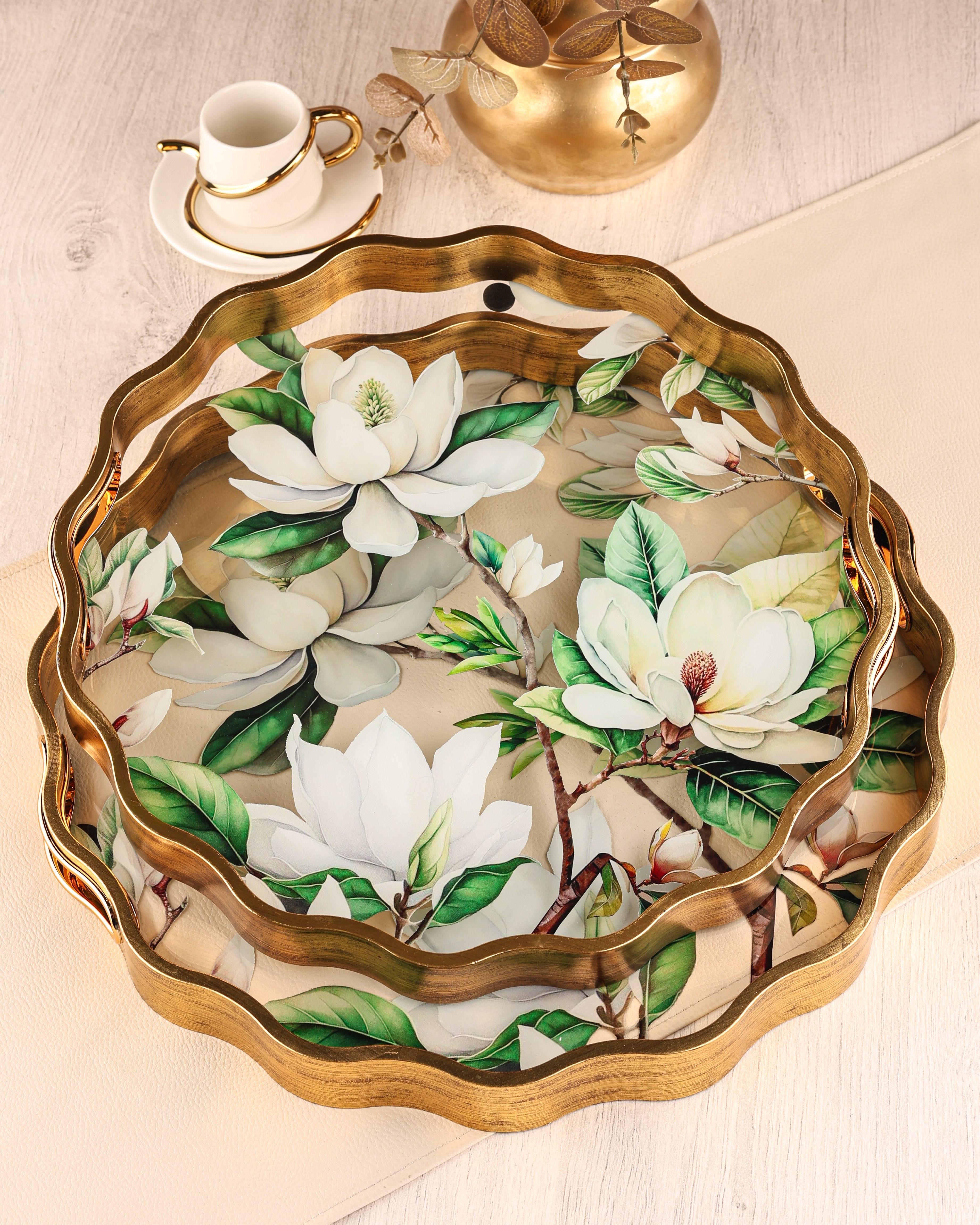 ROYAL CHARME-SARISSA 2'Lİ DEKORATİF TEPSİ
