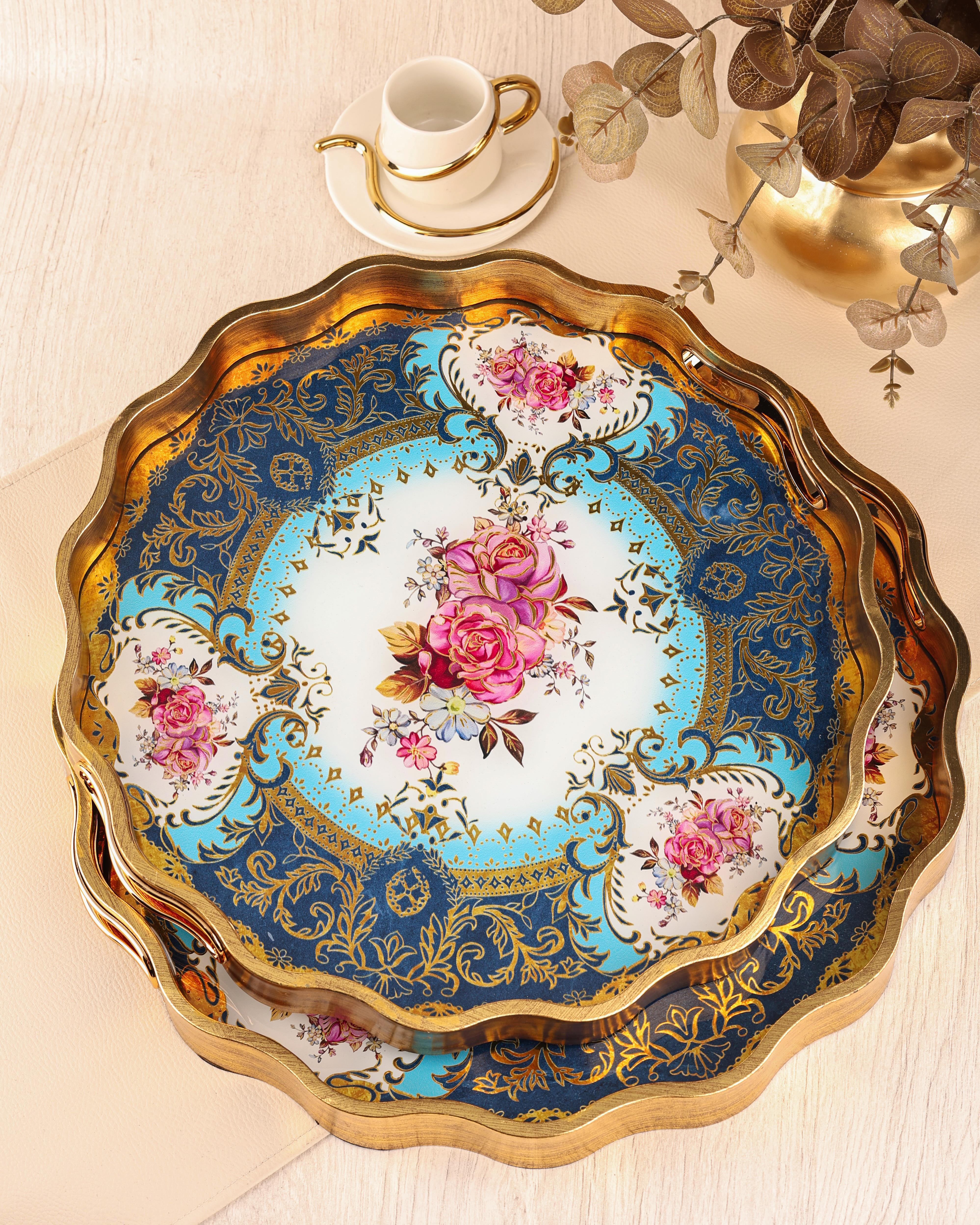 ROYAL CHARME-SARISSA 2'Lİ DEKORATİF TEPSİ