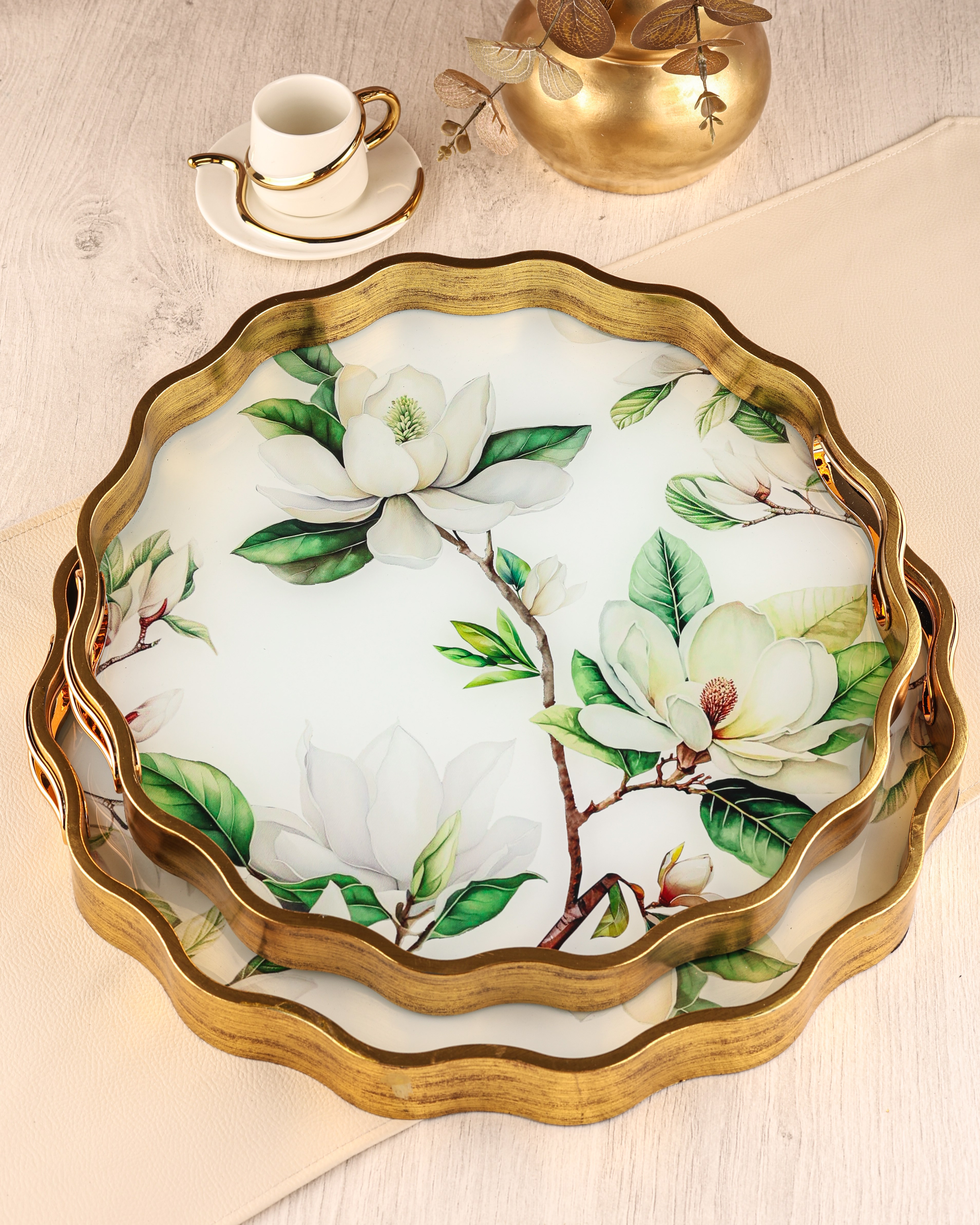 ROYAL CHARME-SARISSA 2'Lİ DEKORATİF TEPSİ