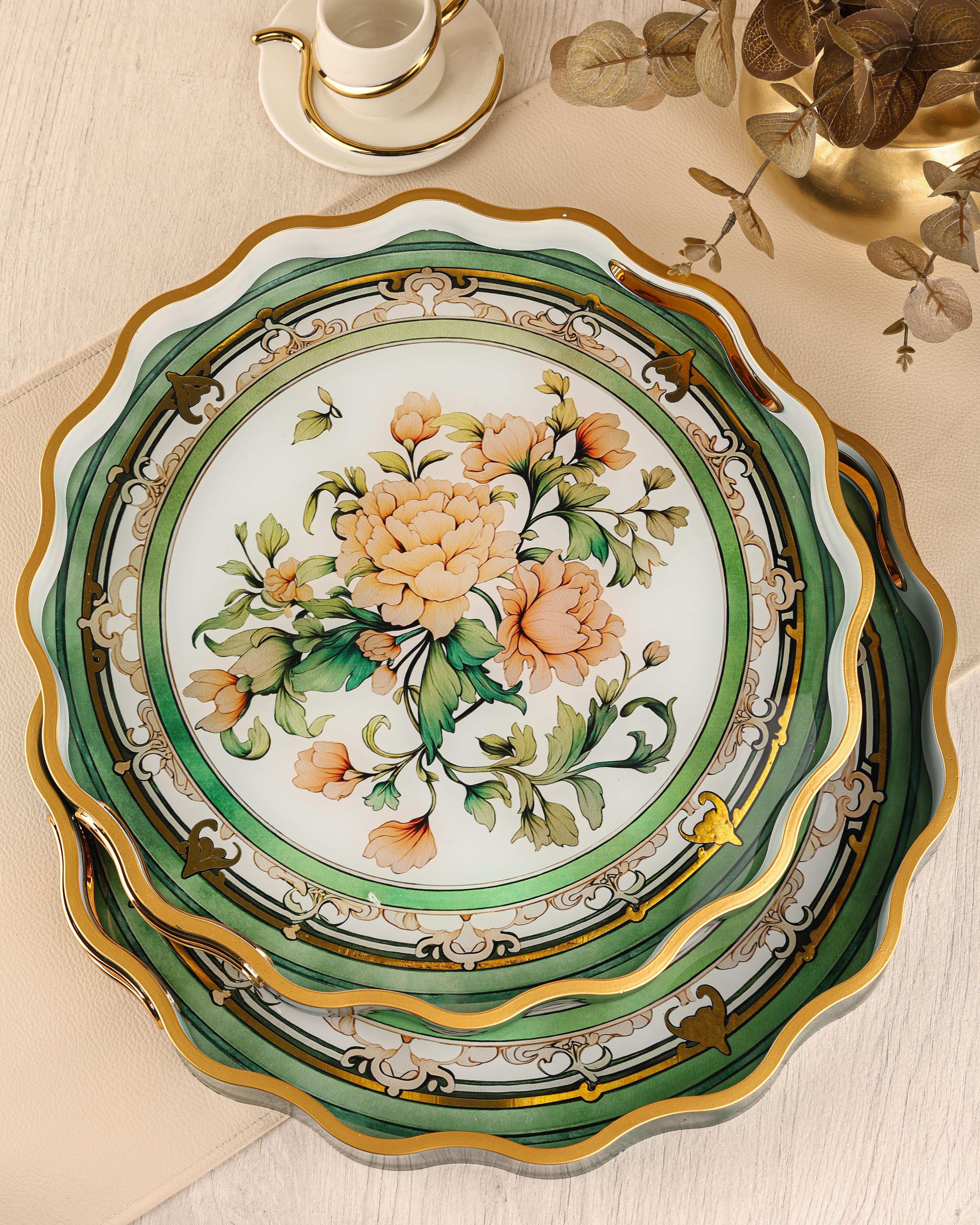 ROYAL CHARME-SARISSA 2'Lİ DEKORATİF TEPSİ