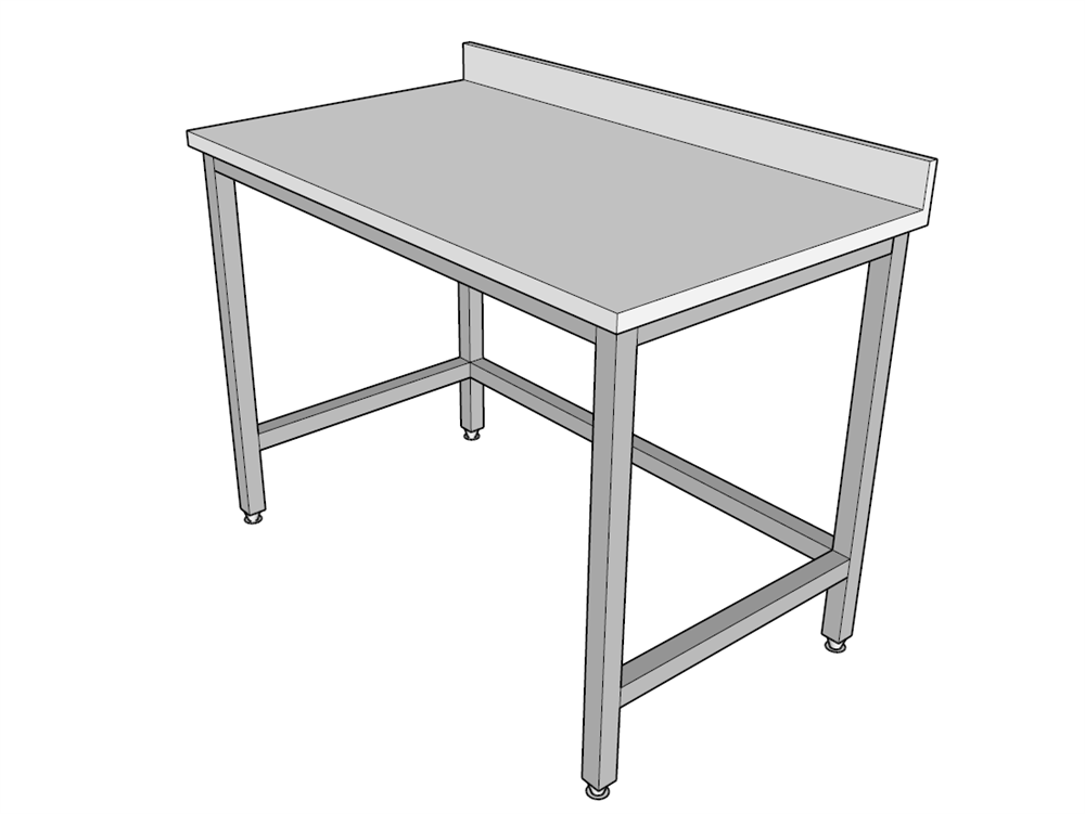 Halsan Mermer Tablalı Tezgah Taban Rafsız  140x70x85