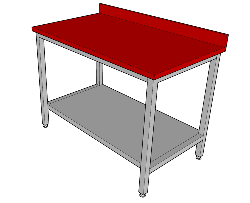 Halsan Polietilen Tablalı Tezgah Taban Raflı 100x60x85