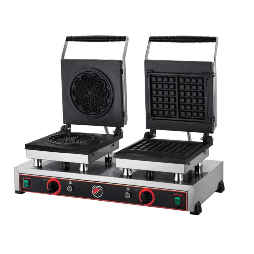 ışıkgaz Çiftli Çiçek+Kare Waffle Makinesi  70 x 43 x 30