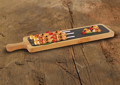 Lava Döküm   Ahşap Servis küreği ve Döküm Demir  plaka. Ölçü 60x15cm.