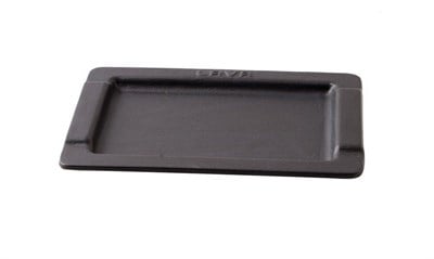 Lava Döküm   Dikdörtgen Servis Tabağı. Siyah Renk. Ölçü 16x25cm.