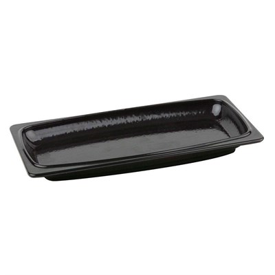 Lava Döküm   Servis Tabağı. Siyah renk. Ölçü 30x15cm.