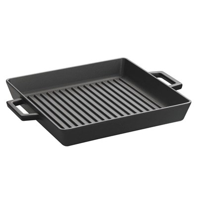 Lava Döküm  Izgara Tava, Metal Kulplu. Ölçü 26x26cm.