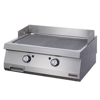 Öztiryakiler Set Üstü Grill Plate Oluklu Elektrikli 80*90*30 Sert Krom Kaplı