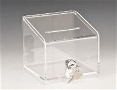 Zicco Akrilik Kilitli Bahşiş Kutusu 155*155*H 15 cm