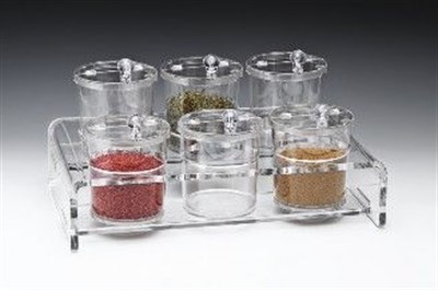 Zicco Akrilik Standlı Pc Sosluk Reçellik Baharatlık 6 lı 42*26*H 20