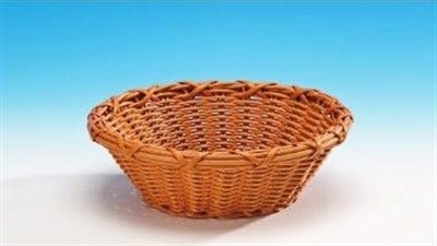 Zicco Büyük Yuvarlak Plastik Sepet Koyu 27 cm H 9 cm