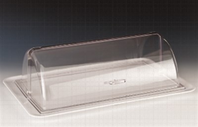 Zicco Melamin Altlı Polycarbonat Rolltop Kapaklı Fanus Kapak Gn 1 1 42*61*18 cm