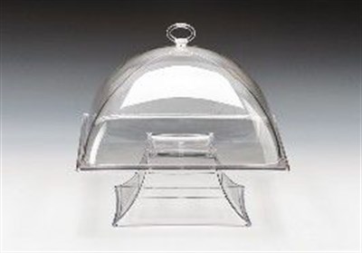 Zicco Polycarbonat 30 cm Kare Kapaklı Teşhir H 24 cm