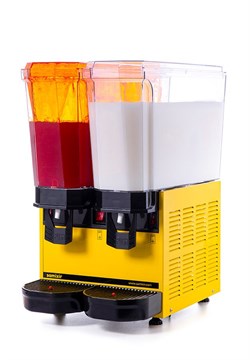 Samixir Klasik Twin Soğuk İçecek Dispenseri 20 ve 20 L Karıştırıcılı Sarı