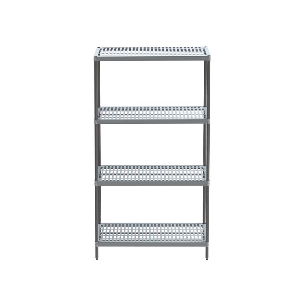 46x183x183 4 Katlı İstif Rafı Boyalı Plastik