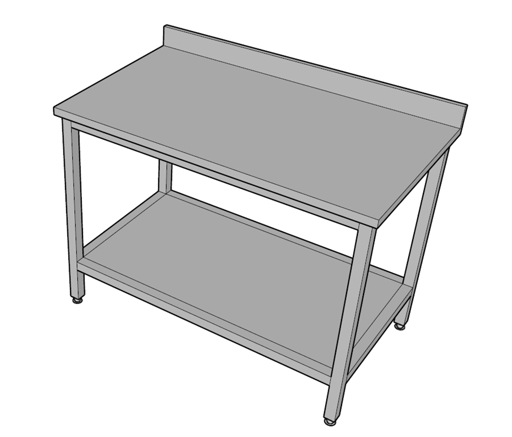 Halsan Çalışma Tezgahı Taban Raflı 250x70x85