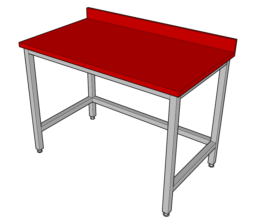 Halsan Polietilen Tablalı Tezgah Taban Rafsız 90x70x85