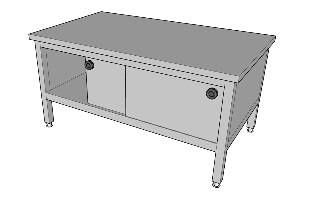 Halsan Setaltı Dolaplı Tezgah 190x60x55