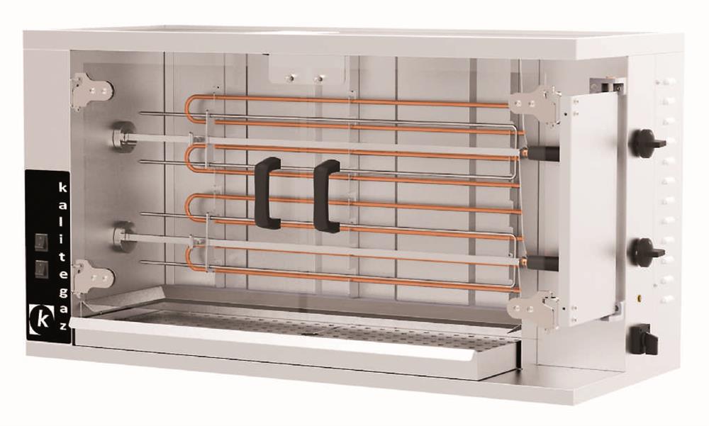 Kalitegaz 2 Şiş Piliç Çevirme Makinesi, Elektrikli, 1150x550x610 mm