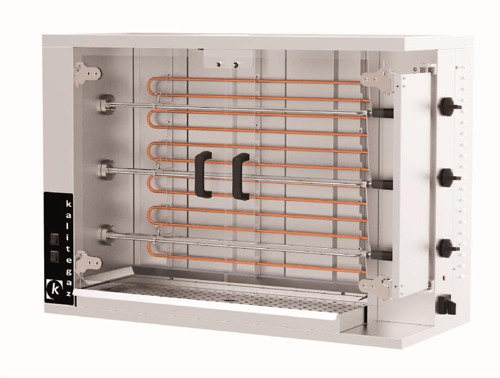Kalitegaz 3 Şiş Piliç Çevirme Makinesi, Elektrikli, 1150x550x800 mm