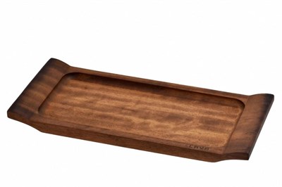 Lava Döküm   Ahşap Servis Tepsisi, Iroko ağacı.  Ölçü 18x40cm.