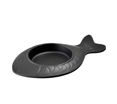 Lava Döküm   Balık Şekli Servis Tabağı. Çap 10cm.