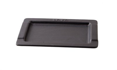 Lava Döküm   Dikdörtgen Servis Tabağı. Siyah Renk. Ölçü 16x25cm.