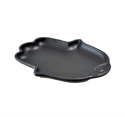 Lava Döküm   El Şekli Servis Tabağı. Ölçü 16x19cm.