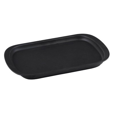 Lava Döküm   Servis Tabağı. Siyah renk. Ölçü 32x20cm.