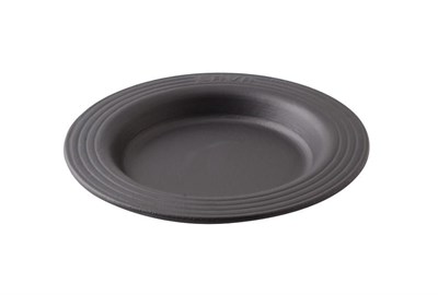 Lava Döküm   Yuvarlak Servis Tabağı. Siyah Renk. Çap26cm.