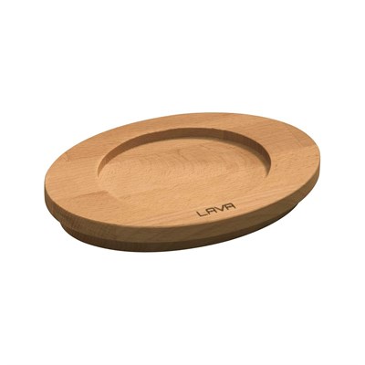Lava Döküm  Ahşap Altlık. Oval Mini Tencere Uygun