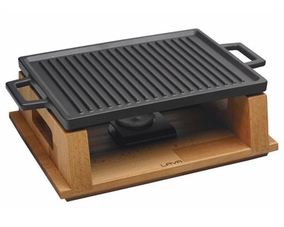 Lava Döküm  Dikdörtgen Hot Plate, ahşap Standlı. Ölçü 22x30cm. (Bu ürüne ısıtıcı dahil değildir)