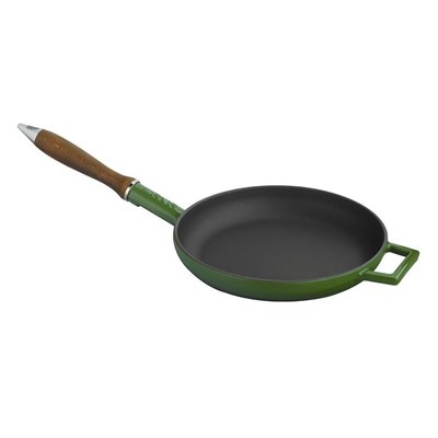 Lava Döküm  Kızartma Tavası, Ahşap Kulplu. Çap28cm.