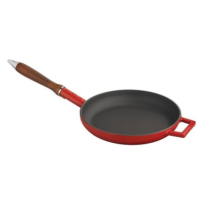Lava Döküm  Kızartma Tavası, Ahşap Kulplu. Çap24cm.