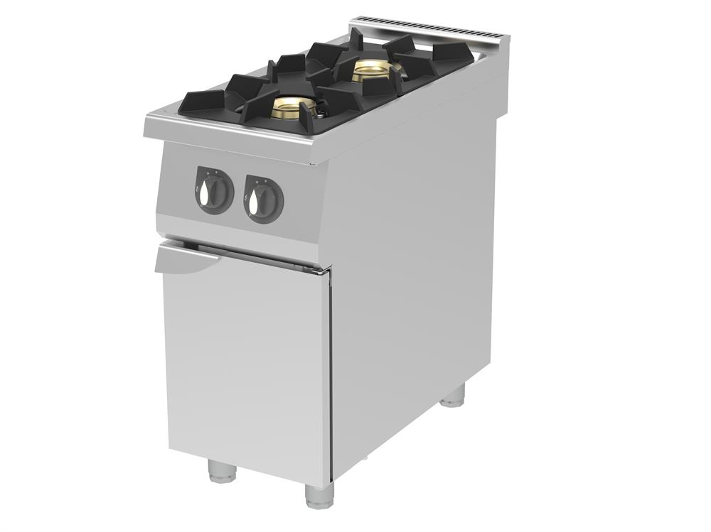 Mono Blok Tek Kapılı Gazlı Ocak (2x8kW) 400 x 900 x 900mm