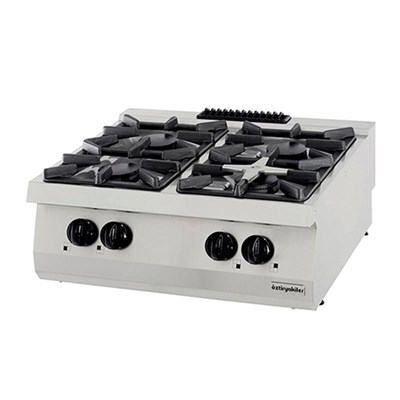 Öztiryakiler 700 Seri Set Üstü Dörtlü Ocak Gazlı 80*70*30 L 4x6 Kw
