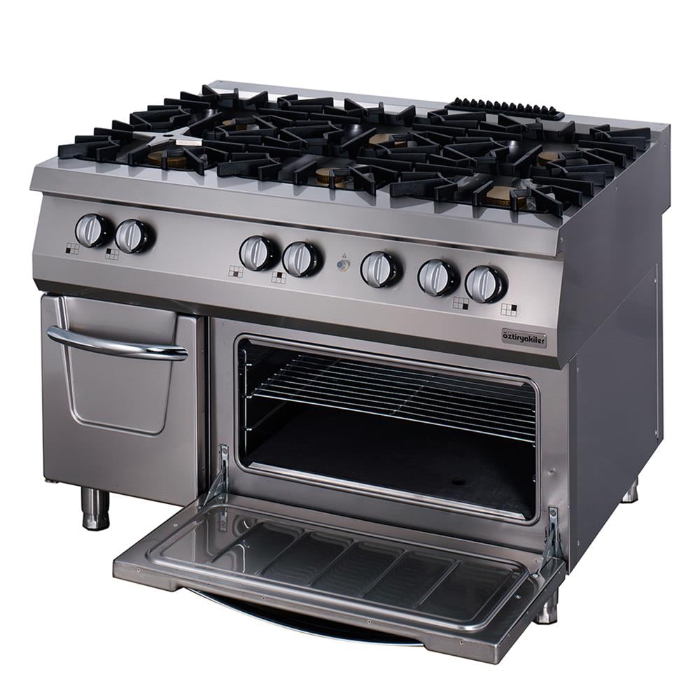 ÖZTİRYAKİLER KUZİNE FIRINLI GAZLI 6 AÇIK ATEŞ 120*90*85