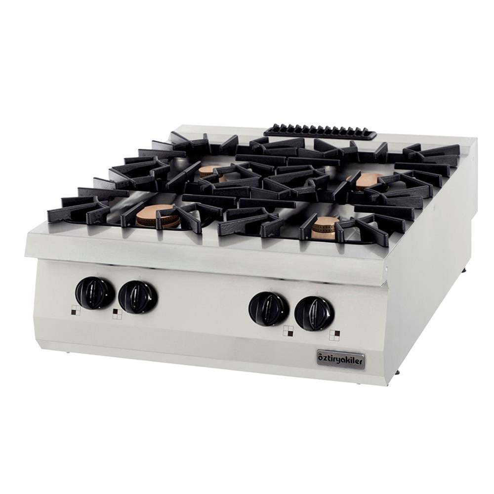 ÖZTİRYAKİLER SET ÜSTÜ DÖRTLÜ OCAK GAZLI 80*90*30 (4x10=40 kW)