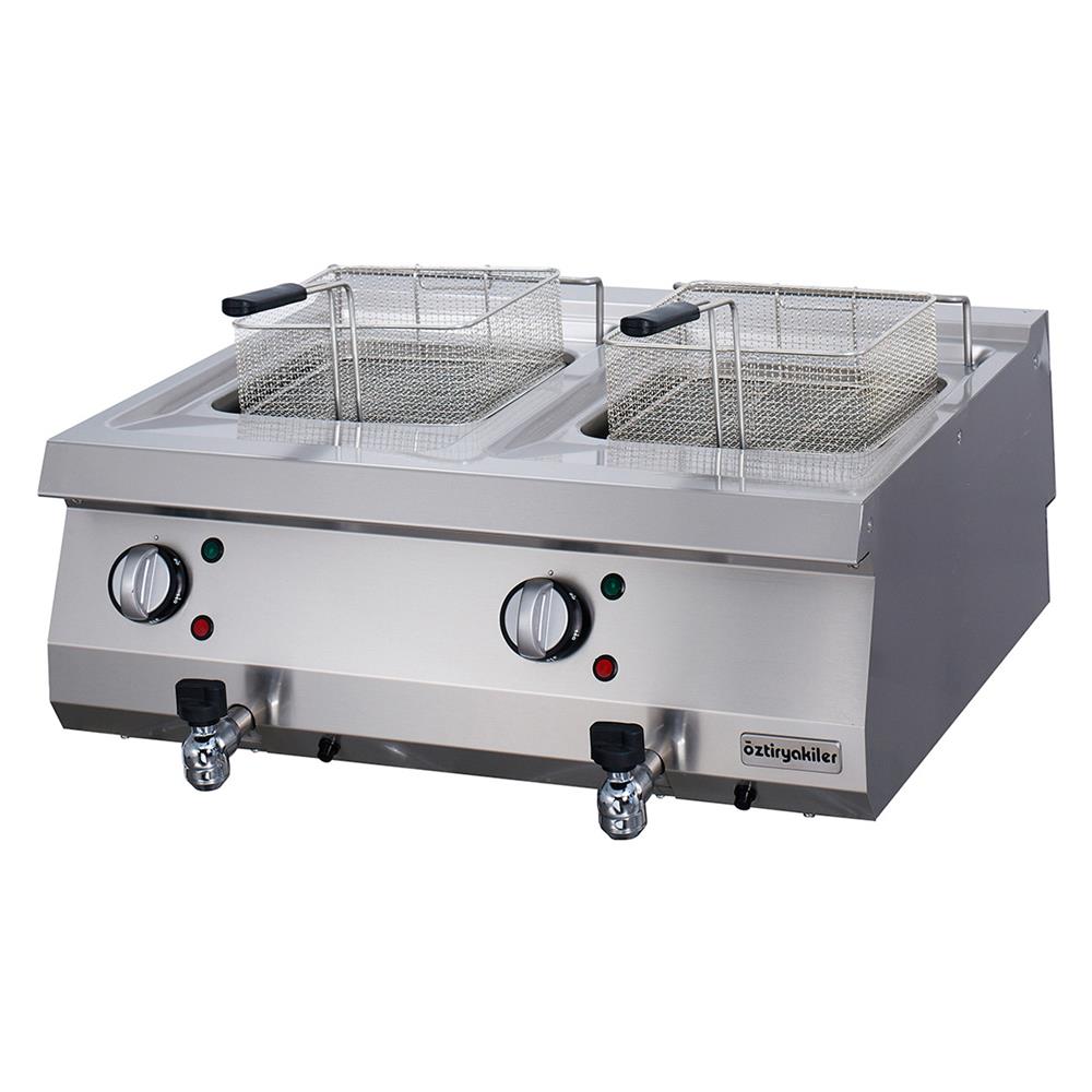 ÖZTİRYAKİLER SET ÜSTÜ FRİTÖZ ELEKTRİKLİ 12+12L  80*70*30 
