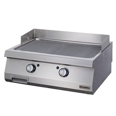 Öztiryakiler Set Üstü Grill Plate Oluklu Elektrikli 80*90*30 Sert Krom Kaplı