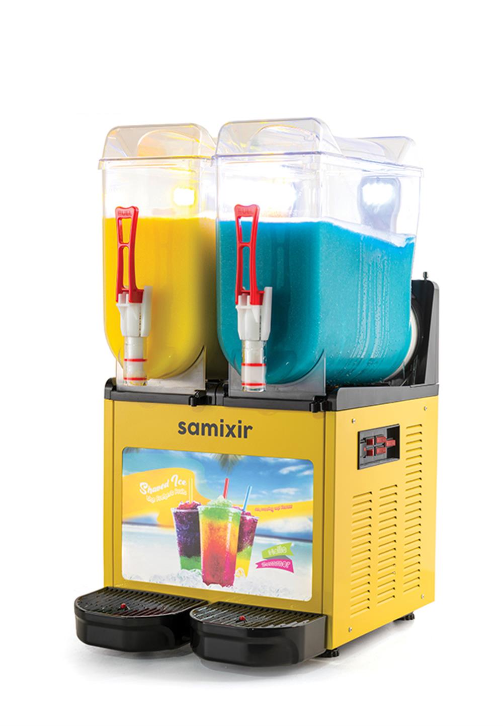 Samixir Ice Slush 12+12 L Twin Allure Buzlu İçecek Dispenseri Sarı