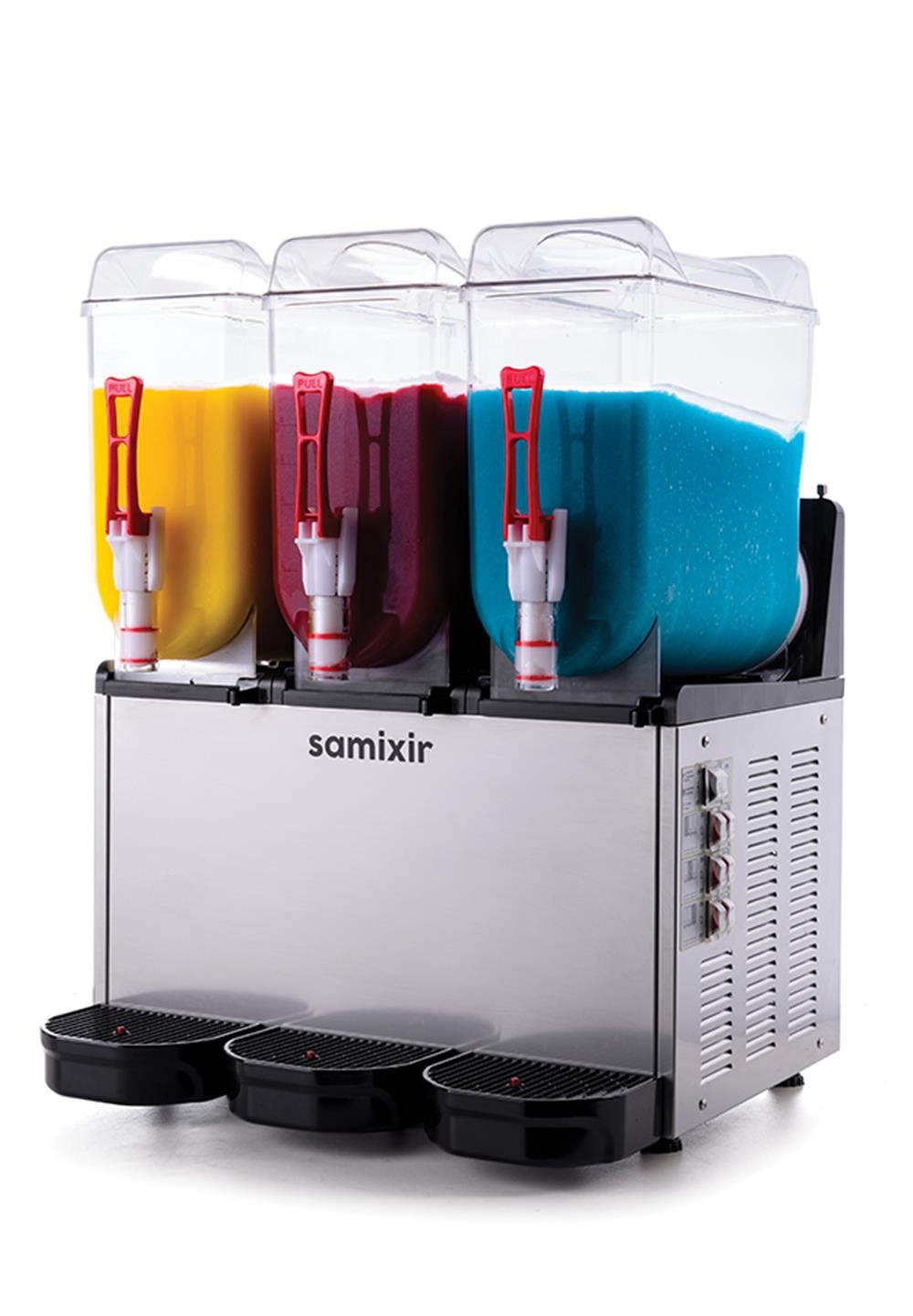 Samixir Ice Slush 12+12+12 L Triple Buzlu İçecek Dispenseri Siyah