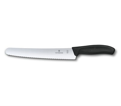 Victorinox Pasta ve Ekmek Bıçağı 22 cm Siyah Blisterli Vt 6 8633 22B