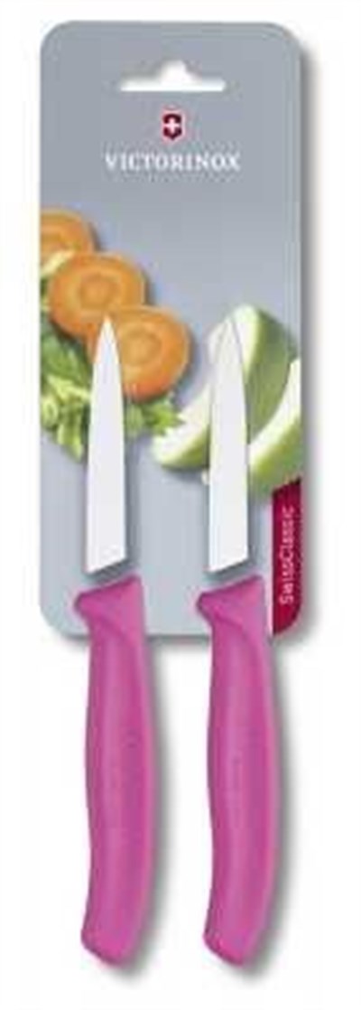 Victorinox Soyma Bıçağı 8 cm Düz Sc Pembe2 li Blister Vt 6 7606 L115B