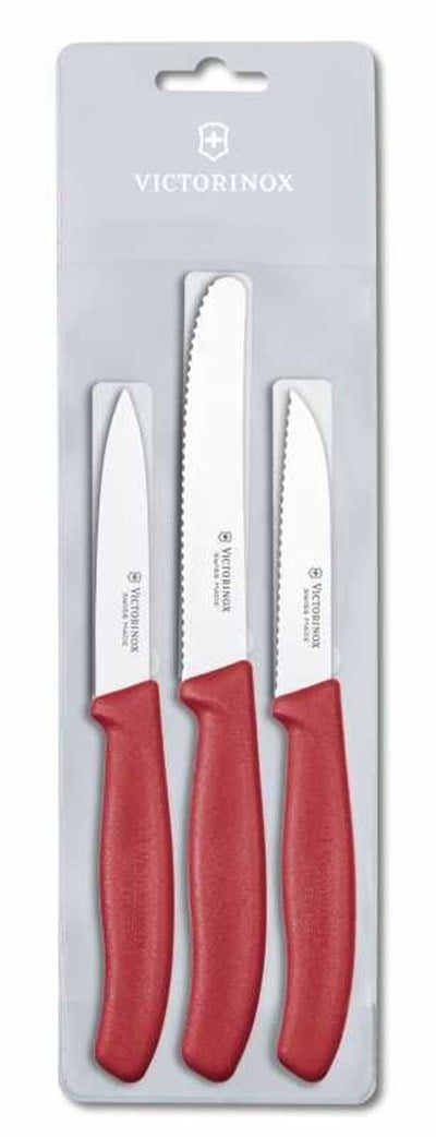 Victorinox Soyma Bıçak Seti Swiss Classic3 ad Kırmızı Vt 6 7111 3