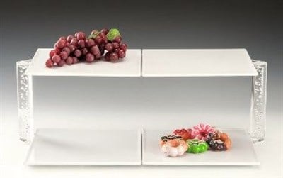 Zicco 2 Katlı 2 li Melamin Tepsili Teşhir Standı 67*40*H 22 cm