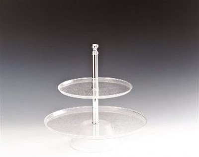 Zicco 2 Katlı Polycarbonat Pasta Meyva Standı 25x35xh37 cm