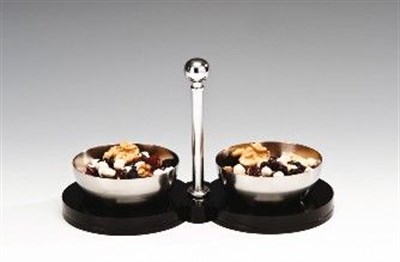 Zicco 2 li Çelik Akrilik Standlı Çerezlik 304 Kalite